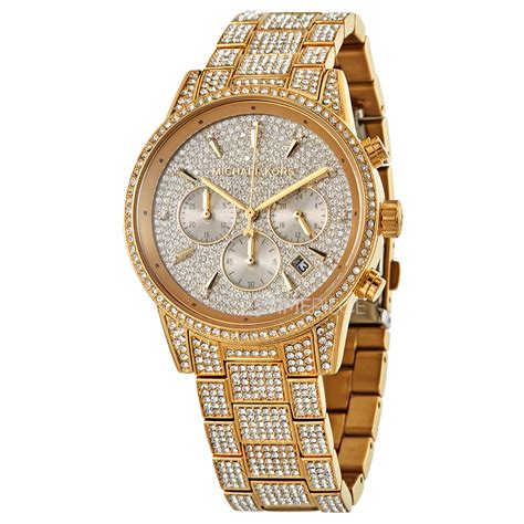 Michael Kors Runway Chronograph Quartz Crystal Ladies Watch 